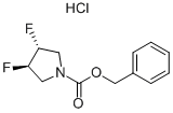 (3R,4R)-N-Cbz-3,4-二氟吡咯烷盐酸盐 结构式