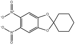 5,6-dinitrospiro[1,3-benzodioxole-2,1'-cyclohexane] 结构式