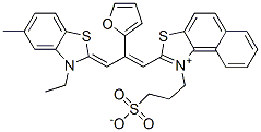 2-[3-(3-エチル-5-メチルベンゾチアゾール-2(3H)-イリデン)-2-(2-フラニル)-1-プロペニル]-1-(3-スルホナトプロピル)ナフト[1,2-d]チアゾール-1-イウム 化学構造式