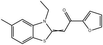 2-[3-Ethyl-5-methylbenzothiazol-2(3H)-ylidene]-1-(2-furanyl)ethanone 结构式