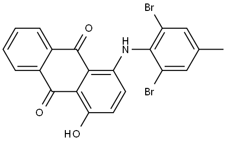 1-[(2,6-dibromo-4-methylphenyl)amino]-4-hydroxyanthraquinone Structure