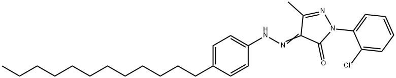 1-(2-chlorophenyl)-3-methyl-1H-pyrazole-4,5-dione 4-[(4-dodecylphenyl)hydrazone]|