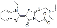 N,N-DIETHYLETHANAMINE,2-[5-(3-ETHYL-1,3-BENZOTHIAZOL-2-YLIDENE)-4-OXO-2-SULFANYLIDENE-1,3-THIAZOLIDI 结构式