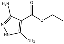 3,5-ジアミノ-1H-ピラゾール-4-カルボン酸エチル 化学構造式