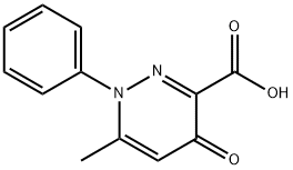 6-甲基-4-氧代-1-苯基-1,4-二氢哒嗪-3-羧酸, 68254-08-0, 结构式