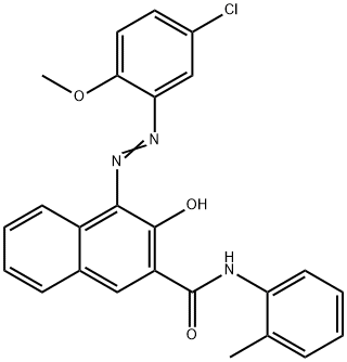 (4E)-4-[(5-chloro-2-methoxy-phenyl)hydrazinylidene]-N-(2-methylphenyl)-3-oxo-naphthalene-2-carboxamide Struktur