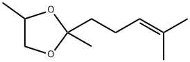 2,4-dimethyl-2-(4-methylpent-3-enyl)-1,3-dioxolane Struktur