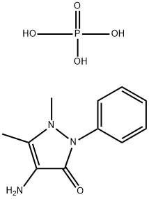 4-amino-1,2-dihydro-1,5-dimethyl-3-oxo-2-phenyl-3H-pyrazolium dihydrogen phosphate Struktur