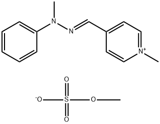 methyl 1-methyl-4-[(methylphenylhydrazono)methyl]pyridinium sulphate Struktur