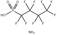 1,1,2,2,3,3,4,4,4-ノナフルオロ-1-ブタンスルホン酸アンモニウム 化学構造式