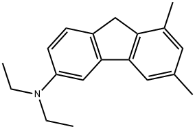 N,N-diethyl-6,8-dimethyl-9H-fluoren-3-amine 结构式