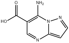 7-aminopyrazolo[1,5-a]pyrimidine-6-carboxylic acid(SALTDATA: FREE), 68262-33-9, 结构式