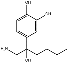 1,2-Benzenediol, 4-[1-(aminomethyl)-1-hydroxypentyl]- (9CI) Struktur