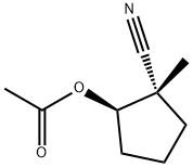 Cyclopentanecarbonitrile, 2-(acetyloxy)-1-methyl-, (1S,2R)- (9CI) 结构式