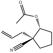 Cyclopentanecarbonitrile, 2-(acetyloxy)-1-(2-propenyl)-, (1R,2R)- (9CI) 结构式