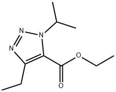 1H-1,2,3-Triazole-5-carboxylicacid,4-ethyl-1-(1-methylethyl)-,ethylester(9CI) Struktur