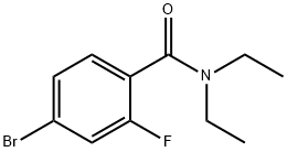 4-溴-N,N-二乙基-2-氟苯甲酰胺 结构式