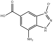 1H-Benzotriazole-5-carboxylicacid,7-amino-,3-oxide(9CI) 结构式