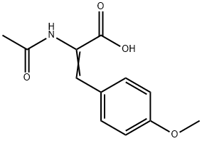 2-(acetylamino)-3-(4-methoxyphenyl)acrylic acid Struktur