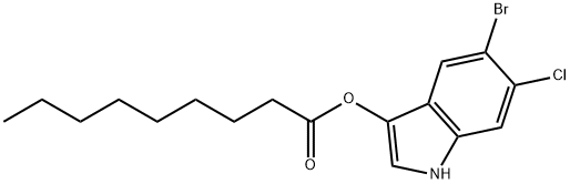 5-溴-6-氯-1H-吲哚-3-基壬酸酯, 682802-80-8, 结构式