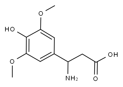 3-AMINO-3-(4-HYDROXY-3,5-DIMETHOXY-PHENYL)-PROPIONIC ACID Structure