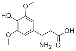 3-AMINO-3-(4-HYDROXY-3,5-DIMETHOXY-PHENYL)-PROPIONIC ACID Struktur