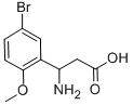 3-氨基-3-(5-溴-2-甲氧基苯基)丙酸 结构式