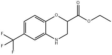 ETHYL 6-(TRIFLUOROMETHYL)-3,4-DIHYDRO-2H-1,4-BENZOXAZINE-2-CARBOXYLATE Structure