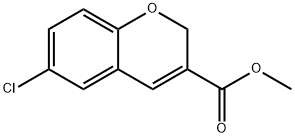 6-クロロ-2H-クロメン-3-カルボン酸メチル 化学構造式