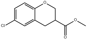 6-クロロ-3-クロマンカルボン酸メチル 化学構造式
