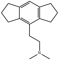 N,N-ジメチル-1,2,3,5,6,7-ヘキサヒドロ-s-インダセン-4-エタンアミン 化学構造式