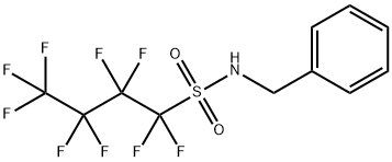 1,1,2,2,3,3,4,4,4-ノナフルオロ-N-(フェニルメチル)-1-ブタンスルホンアミド 化学構造式