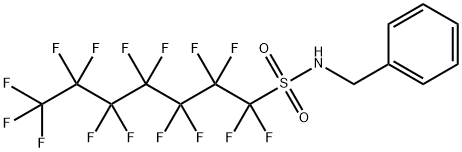 N-benzyl-1,1,2,2,3,3,4,4,5,5,6,6,7,7,7-pentadecafluoroheptane-1-sulphonamide Struktur