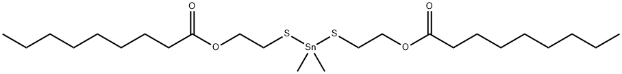 ビスノナン酸(ジメチルスタンナンジイル)ビス(チオ-2,1-エタンジイル) 化学構造式