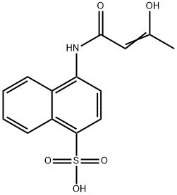 4-[(3-Hydroxy-1-oxo-2-butenyl)amino]-1-naphthalenesulfonic acid Struktur