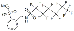 sodium [[[(tridecafluorohexyl)sulphonyl]amino]methyl]benzenesulphonate Structure