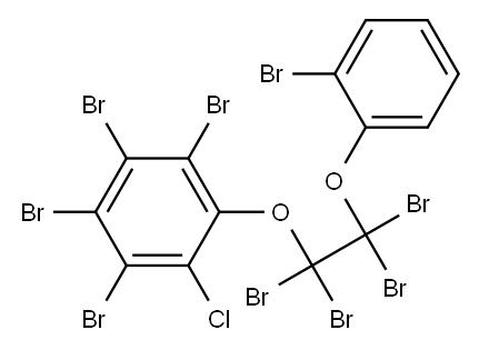 pentabromo-beta-(tetrabromochlorophenoxy)phenetole Structure