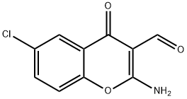 2-アミノ-6-クロロクロモン-3-カルボキシアルデヒド 塩化物 化学構造式