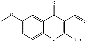 2-AMINO-6-METHOXY-4-OXO-4H-CHROMENE-3-CARBALDEHYDE Struktur