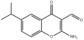 2-氨基-6--异丙基-4-氧代-4H-1-苯并吡喃-3-甲醛, 68301-82-6, 结构式