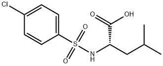 2-([(4-CHLOROPHENYL)SULFONYL]AMINO)-4-METHYLPENTANOIC ACID Struktur