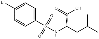 2-([(4-BROMOPHENYL)SULFONYL]AMINO)-4-METHYLPENTANOIC ACID Struktur