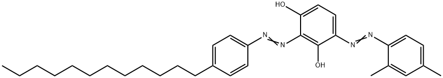4-[(2,4-二甲基苯基)偶氮]-2-[(4-十二烷基苯基)偶氮]-1,3-苯二酚, 68310-04-3, 结构式