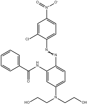N-[5-[bis(2-hydroxyethyl)amino]-2-[(2-chloro-4-nitrophenyl)azo]phenyl]benzamide  Structure