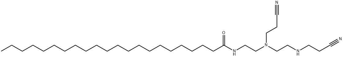 N-[2-[(2-シアノエチル)[2-[(2-シアノエチル)アミノ]エチル]アミノ]エチル]ドコサンアミド 化学構造式