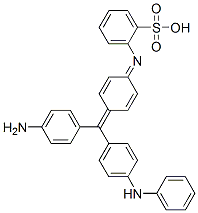 [[4-[(4-aminophenyl)[4-(phenylamino)phenyl]methylene]cyclohexa-2,5-dien-1-ylidene]amino]benzenesulphonic acid  Structure