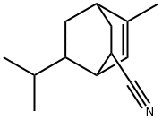 7-isopropyl-5-methylbicyclo[2.2.2]oct-5-ene-2-carbonitrile Struktur