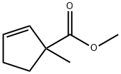 1-メチル-2-シクロペンテン-1-カルボン酸メチル 化学構造式