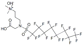 3-[(carboxymethyl)[(heptadecafluorooctyl)sulphonyl]amino]propyltrimethylammonium hydroxide Struktur