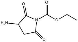 1-Pyrrolidinecarboxylic  acid,  3-amino-2,5-dioxo-,  ethyl  ester Structure